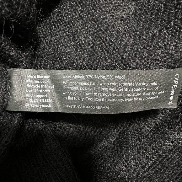 The Fisher Project by Eileen Fisher Black Mohair Wrap/Scarf - Picture 11 of 13